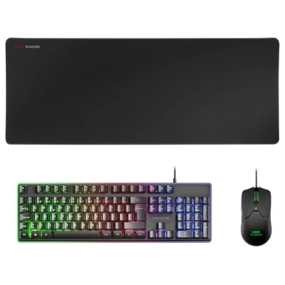Image de Ensemble Clavier/Souris Mars Gaming MCPXBPT Avec Fil USB 10000DPI PT Noir