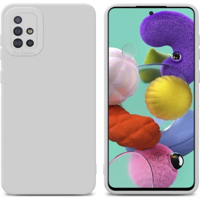 Afbeelding van Cadorabo Hoesje geschikt voor Samsung Galaxy A51 4G / M40s in Fluid WIT Beschermhoes gemaakt van flexibel TPU silicone Cover Case