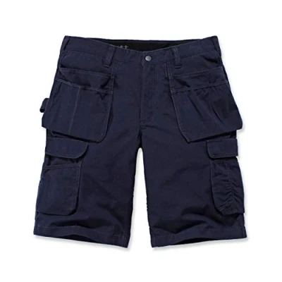 Afbeelding van Carhartt Steel herenshort met meerdere zakken, Navy Blauw
