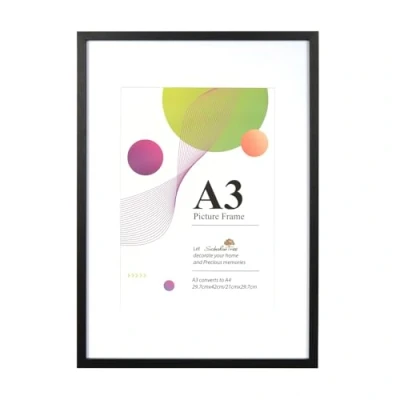 Afbeelding van Scholar Tree A3 fotolijst zwart 29,7 x 42 cm houten met A4 passe partout wandophanging