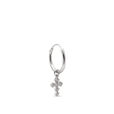 Afbeelding van Singularu Cross Oorbellen, Dames, Maat: One Size, Silver
