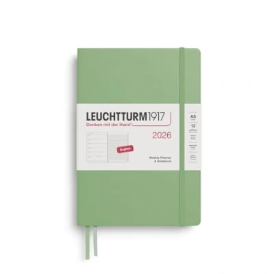 Afbeelding van Leuchtturm1917 Weekly Planner&amp;Notebook A5 12 maanden 2026 Hardcover Sage