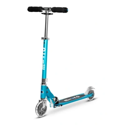 Afbeelding van Micro step Sprite met LED verlichting in wielen de kleur Aquablauw