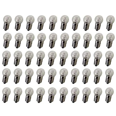 Afbeelding van GutReise DC 50 stuks E10 1,5 V 0,3 A warm wit miniatuur schroef lamp