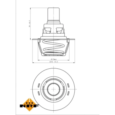 Afbeelding van Thermostaat, koelvloeistof NRF 725141