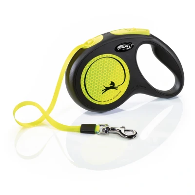 Afbeelding van Flexi Rollijn Neon Tape Zwart/Geel M 5 MTR