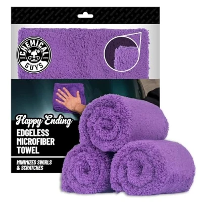 Afbeelding van Chemical Guys Happy Ending Ultra Plush microvezelhanddoek, randloos, 40,6 x cm, paars