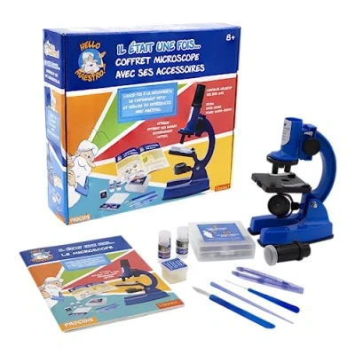 Image de Coffret Microscope Zoom 100 à 1200 Hello Maestro avec 66 accessoires et 50 expériences