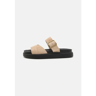 Afbeelding van Clarks Aristella Muiltjes, Dames, Maat: 38, Ecru Veloursleer