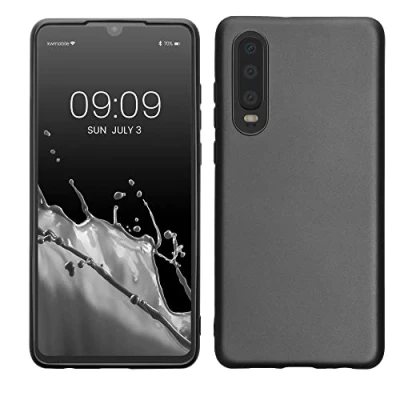 Afbeelding van kwmobile telefoonhoesje geschikt voor Huawei P30 Hoesje smartphone Back cover in metallic grijs