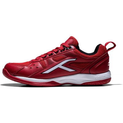 Afbeelding van Hundred Raze non marking professionele badmintonschoenen voor heren Materiaal: kunstleer Geschikt indoortennis, squash, tafeltennis, basketbal en padel (rood/wit, maat: EU 38, UK 4, US 5)