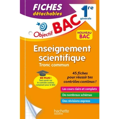 Image de Objectif BAC Fiches Enseignement scientifique 1re générale