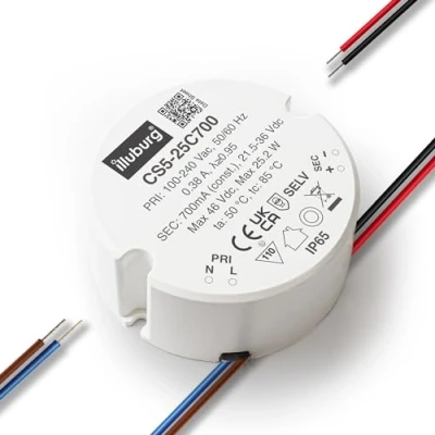 Afbeelding van illuburg Led transformator, waterdicht, IP65, 700 mA, constante stroom, 16 W 25 W, led, voeding, driver voeding