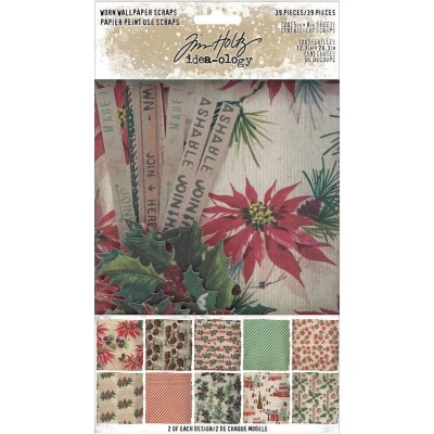Afbeelding van Idea ology Tim Holtz Christmas Worn Wallpaper (TH94182)