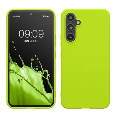 Afbeelding van kwmobile telefoonhoesje geschikt voor Samsung Galaxy A54 5G Hoesje smartphone Back cover in neon geel