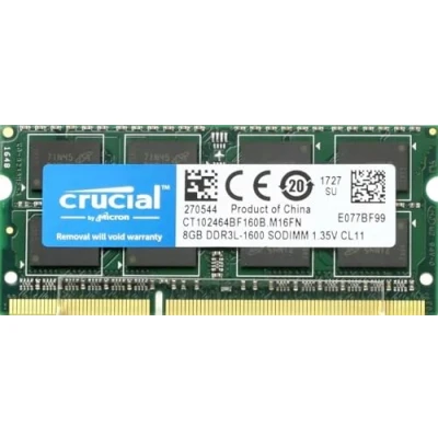 Afbeelding van Crucial RAM CT102464BF160B 8GB DDR3 1600 MHz CL11 Laptopgeheugen