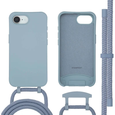 Afbeelding van imoshion Color Backcover met afneembaar koord MagSafe voor de Apple iPhone 16e Ash Blue