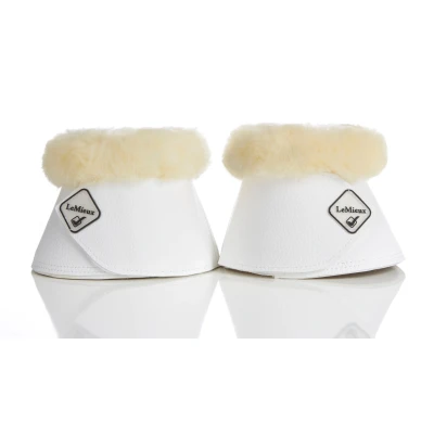 Image de LeMieux Cloches d&#039;Obstacles WrapRound Peau d&#039;Agneau Blanc/Naturel Full