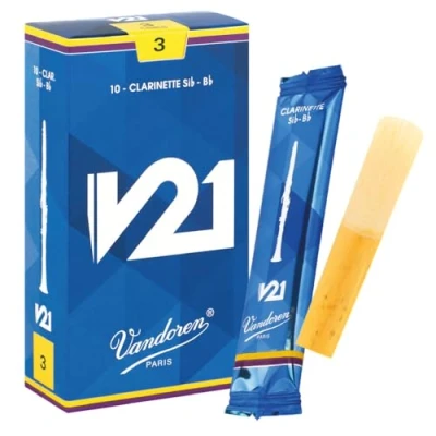 Afbeelding van Vandoren Bb Klarinet V21 Rieten 10 stuks verpakking Dikte 3.0