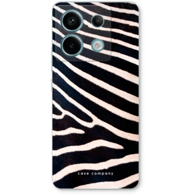 Afbeelding van Case Company® hoesje geschikt voor Xiaomi Poco X6 Zebra Soft Cover Telefoonhoesje Bescherming aan alle Kanten en Schermrand
