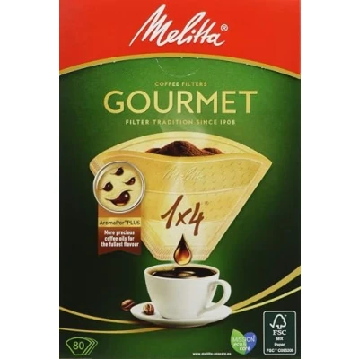 Image de 80 filtres à café Melitta Gourmet Brun Taille 1x4
