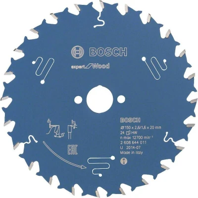 Image de BOSCH 2608644011 lame de scie circulaire Expert pour le bois, 150 x 20 2.6 mm, 24T