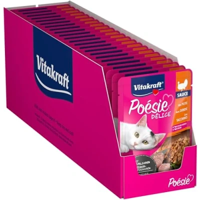 Afbeelding van Vitakraft Poesie Deli Sauce Pouch 85 g Kattenvoer 23 x Kalkoen