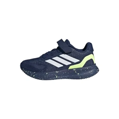 Afbeelding van adidas Runfalcon 5 schoenen voor kinderen, loopschoenen, uniseks, Donkerblauw/Ftwr Wit/Hi res Geel, 35 EU