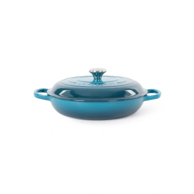 Afbeelding van Le Creuset Gietijzeren Campagnard In Deep Teal 30cm 3,5l