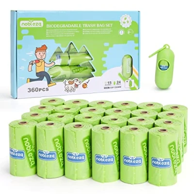 Afbeelding van Nobleza AX5 Hondenpoepzakjes Met Dispenser 360 Stuks Biologisch Afbreekbaar Poepzakjes Hond 24 rollen