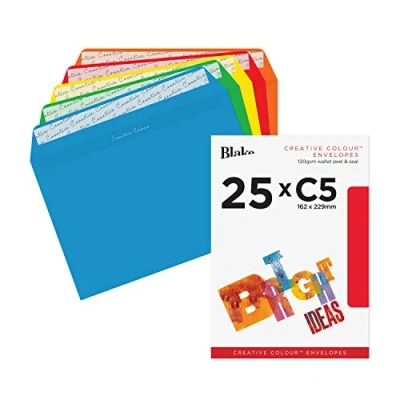 Afbeelding van Blake Creative Colour C5, 162 x 229 mm, 120 g/m², plakband, (45123), levendige kleuren, 25 stuks