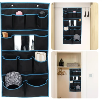 Afbeelding van Cheqo® Tentorganizer met Spiegel Hangorganizer Hangkast Ruime Tent Opbergzak 11 Handige Vakken Camping Organizer