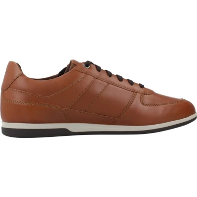 Afbeelding van Geox Renan Sneakers laag, Heren, Maat: 43, Marron Leer