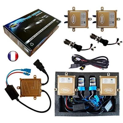 Afbeelding van VEGA HID Bi Xenon Kit Frans merk H4 HILO 6000K 55W Slim DSP AC lampen met metalen voet