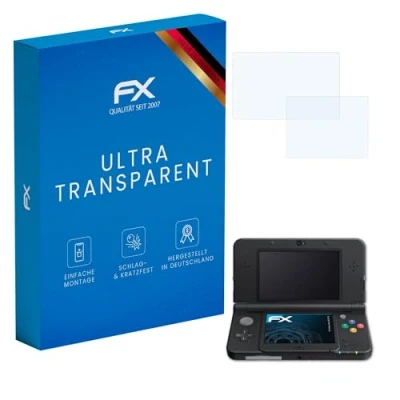 Afbeelding van atFoliX displaybeschermfolie compatibel met Nintendo New 3DS 2015, displaybeschermfolie, ultrahelder, FX, (set van 3)