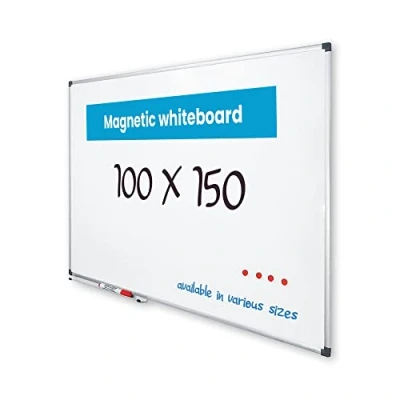 Afbeelding van IVOL Whiteboard 100x150cm Magnetisch Gelakt staal Met montagemateriaal