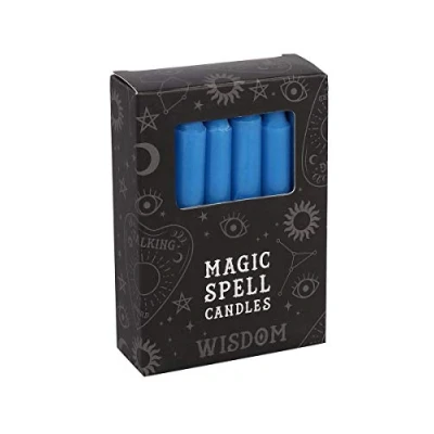 Afbeelding van Something Different Kaars Wisdom Spell Set van 12 Blauw