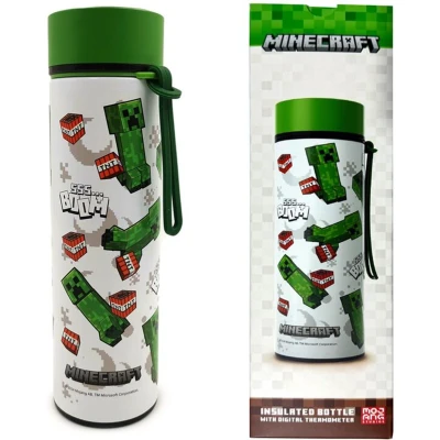 Afbeelding van Minecraft Creeper BOOM Thermosfles 450ml Thermometer drinkbeker