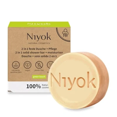 Afbeelding van Niyok Green Touch Soapbar + Moisturiser 80G Natural Hydration Plastic Free Skincare Zero Waste Beauty
