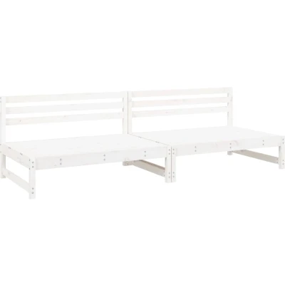 Afbeelding van Tuinmiddenbanken 2 st 120x80 cm massief grenenhout wit