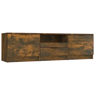 Afbeelding van vidaXL TV kast gerookte eiken, 140 x 35 40 cm, bewerkt hout