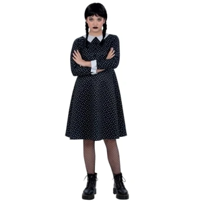 Afbeelding van Smiffys Gevlekt gothic schoolmeisje kostuum met jurk