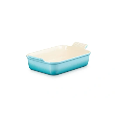 Afbeelding van Le Creuset Aardewerken Rechthoekige Ovenschaal In Caribbean Blue 26cm 2,3l