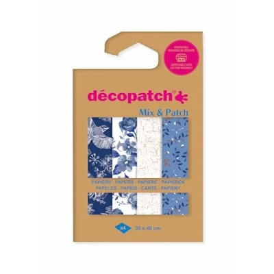 Afbeelding van Decopatch papier Mix &amp; Patch Shades of Blue
