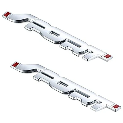 Afbeelding van 2 stks Metalen Auto Sport Sticker, 3D Premium Side Arm Emblem Logo Badge Sticker Zilver