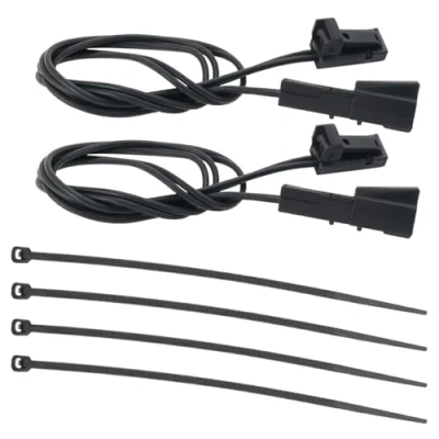 Afbeelding van OTOTEC 2 stuks mannelijke naar vrouwelijke polige kabel voor autoreparatie en reparatie 40 cm lengte met kabelbinders 4B0971832 4E0972575 907650.02 compatibel Volkswagen