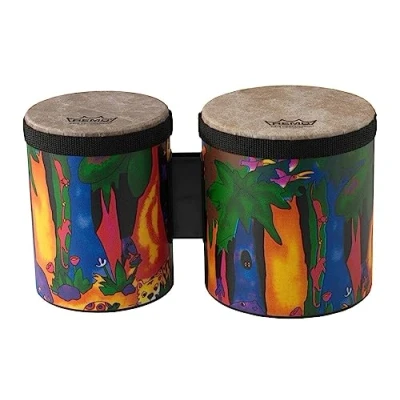 Afbeelding van Remo Kids Bongo Set Rain Forest kinder /minipercussie