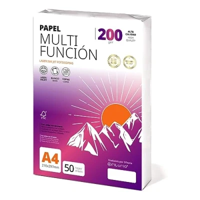 Afbeelding van Folios A4, 200 g, 50 vellen, multifunctioneel papier voor printers, vellen laserprinters en injectie, kopieerapparaat, kantoor, schoolmateriaal, foliopakket Ofituria (200