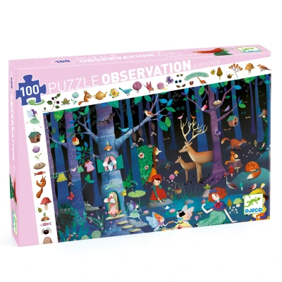 Afbeelding van Djeco puzzel het betoverde bos (100st)