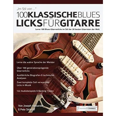 Afbeelding van 100 Klassische Blues Licks für Gitarre